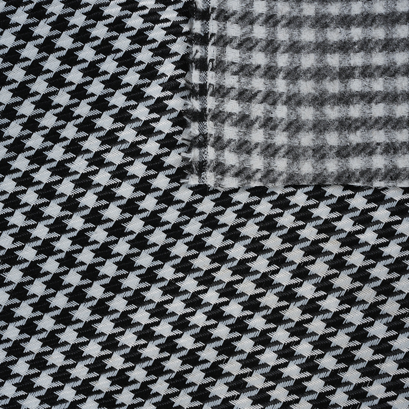 Kain Linen Poliester Kotak-kotak Houndstooth