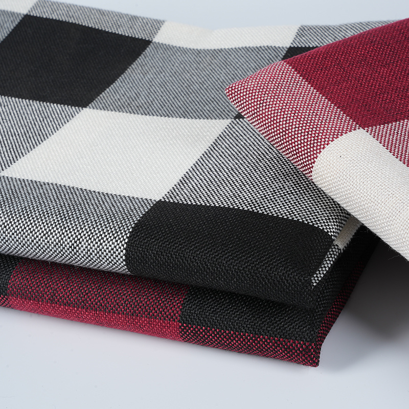 10*10 Fabrik Linen Poliester Berkotak-kotak