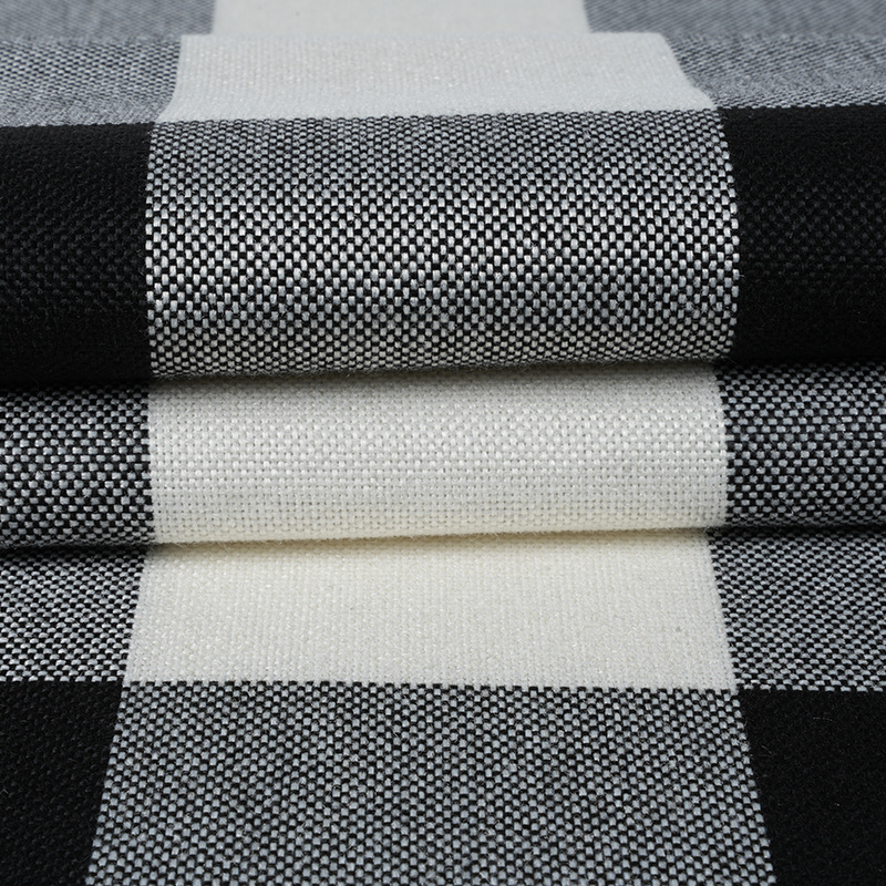 10*10 Fabrik Linen Poliester Berkotak-kotak